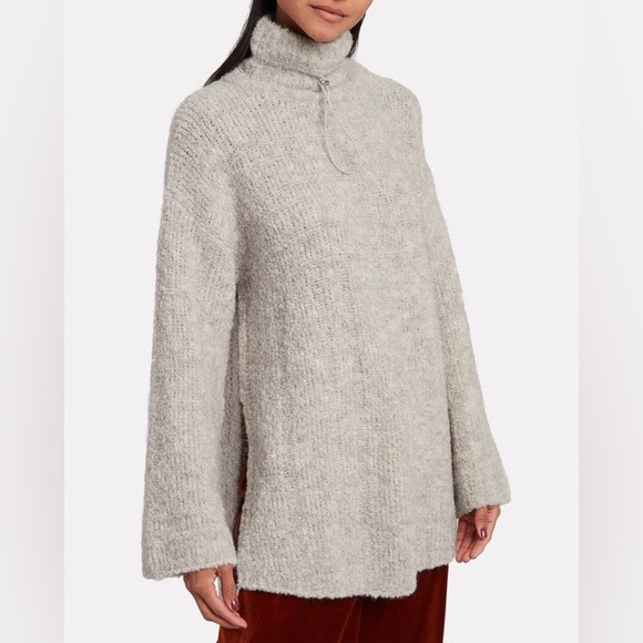 HOLZWEILER Boho Beige Barlind Oversized Turtleneck Sweater Wool Alpaca Blend S - Picture 1 of 16